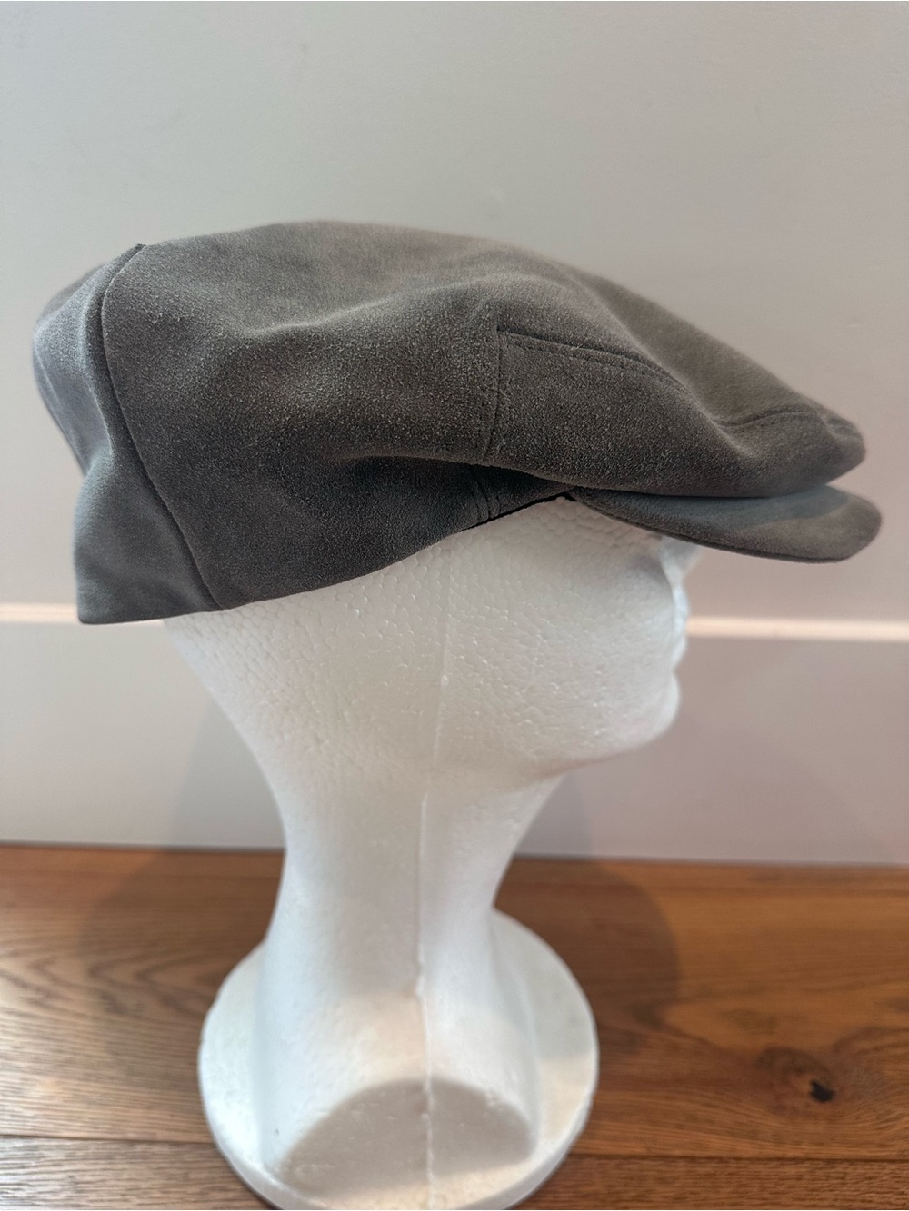 Kangol Grey Suede Flat Cap